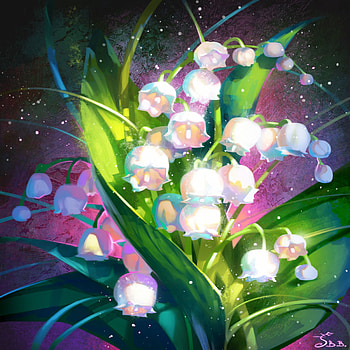 Flowers, Art, Lily Of The Valley, Bouquet HD phone wallpaper