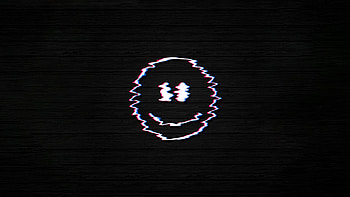 Smiley Glitch Dark Black , smiley, dark, black HD wallpaper