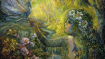 Josephine Wall, Fantastic art, Vibrant colors, Dreamlike scenes HD wallpaper
