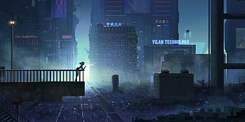 Smoking Girl Looking Down City , smoking, artist, artwork, digital-art HD wallpaper