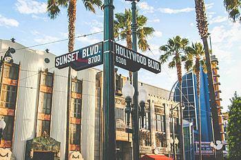 Sunset Blvd., Hollywood Sign HD wallpaper
