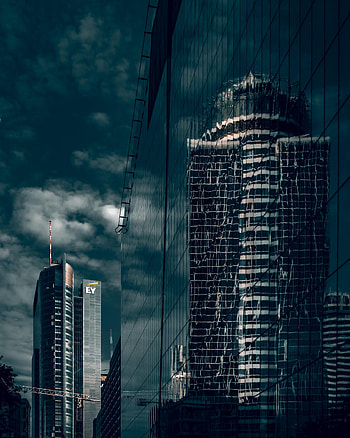 Cities, City, Building, Reflection, Skyscrapers HD phone wallpaper