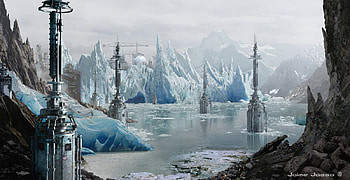 Glaciar_Base, winter, base, ice, rock, mountain HD wallpaper