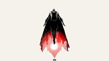 Batman, above dive, minimal HD wallpaper