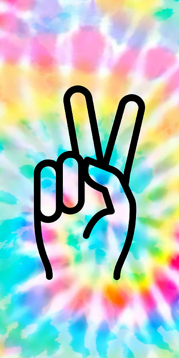 Peace, finger, magenta, _tiedye, colorful HD phone wallpaper