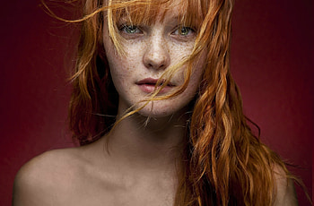 Beauty, face, girl, redhead, woman, freckles HD wallpaper