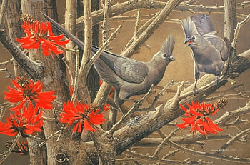 Pair Birds, birds, fall, paintings, love four seasons, wildlife, animals, pair, autumn, draw and paint, flowers HD wallpaper