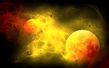 Abstract, Background, Fire, Stains, Spots, Planet HD wallpaper