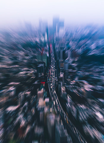 Cities, City, Building, View From Above, Blur, Smooth, Street HD phone wallpaper