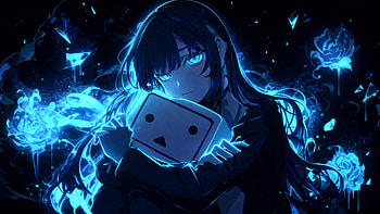Ado: Midnight Mask — | Ado Echoes (NicoNico) | Ado Noir Bloom, Ado (Nico Nico Singer), Anime Girl, Neon, Rose HD wallpaper