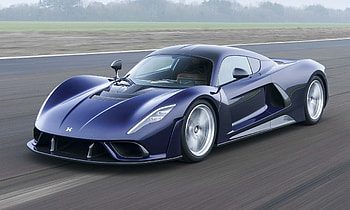 Hennessey Venom F5, electric, exotic, million dollars plus, expensive, American made, dark, sporty, blue, moving, road HD wallpaper