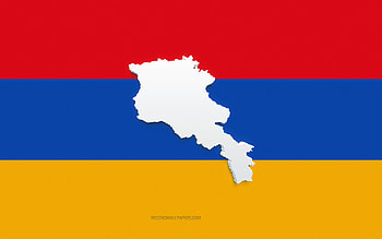 Armenia map silhouette, Flag of Armenia, silhouette on the flag, Armenia, 3d Armenia map silhouette, Armenia flag, Armenia 3d map HD wallpaper