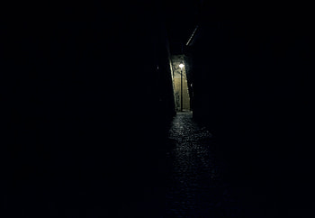 Night, Dark, Lamp, Lantern, Darkness, Lane HD wallpaper