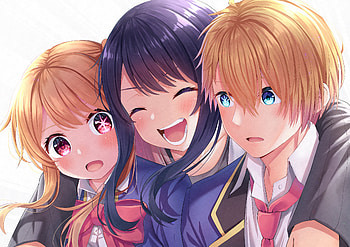 Ai Hoshino, Aquamarine Hoshino & Ruby Hoshino, Ruby Hoshino, Aquamarine Hoshino, Ai Hoshino, Anime, Oshi no Ko HD wallpaper