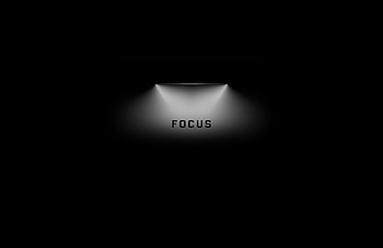 Focus Black, focus, motivation, quotes, typography, dark, black HD wallpaper