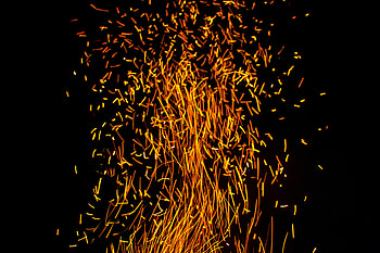 Dark, Sparks, Long Exposure, Glow, Particles HD wallpaper