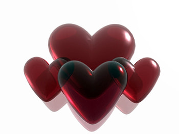 Hearts, Love, Dark, Glass, Romance, Set HD wallpaper
