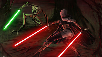 General Grievous figure, Star Wars nostalgia, Lightsaber duel, Stunning detail HD wallpaper