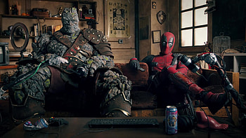 Marvel crossover, Deadpool and Korg, Guy movie, Exciting team-up HD wallpaper