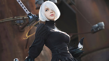 2BNier Automata Cosplay 2022, nier-automata, games, cosplay HD wallpaper