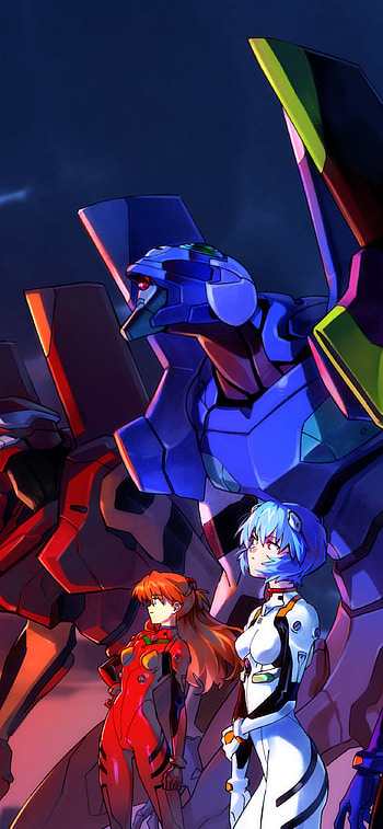 Neon Duo: Asuka & Rei | Eva Pilots - Rei & Asuka | Tokyo-3: Rei, Asuka & EVA-01, Rei Ayanami, Asuka Langley Sohryu, Anime, Neon Genesis Evangelion HD phone wallpaper