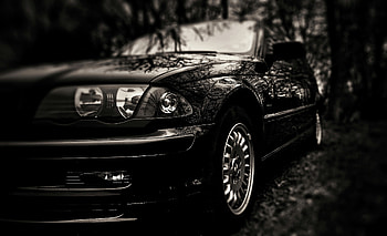 Lights, Car, Minimalism, Bw, Chb, Headlights HD wallpaper