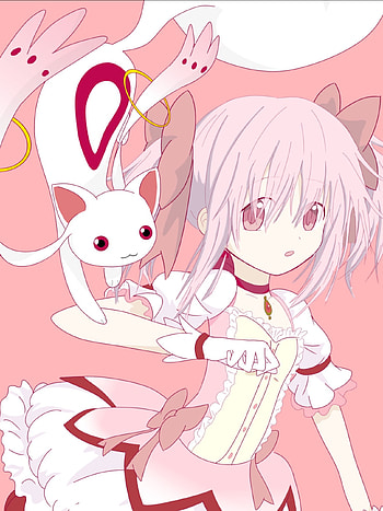 Kyubey, Madoka & Kyubey, Illustrations artwork HD phone wallpaper