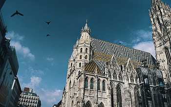 Saint Stephens Cathedral, , sunset, austrian cities, Vienna cityscape, austrian landmarks, Austria, Vienna, Europe HD wallpaper