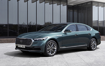2021, Kia K9, front view, exterior, luxury sedan, new gray Kia K9, Korean cars, Kia HD wallpaper