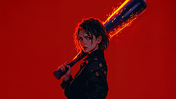Inferno Queen Power Unleashed, girl, baseball, artist, artwork, art, digital-art, ai HD wallpaper