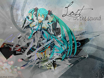 Miku - Lost, blue, miku, anime, lost, hatsune, sound HD wallpaper