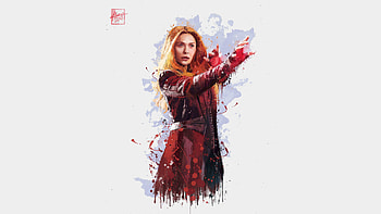 Scarlet witch, Avengers: infinity war, artwork, 2018 HD wallpaper