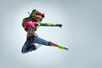 Girl Jumping Kick , jump, kick HD wallpaper