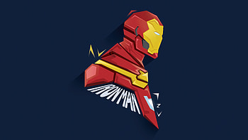 The Invincible Iron Man Armor, iron-man, superheroes, artwork, artist, digital-art, minimalism HD wallpaper