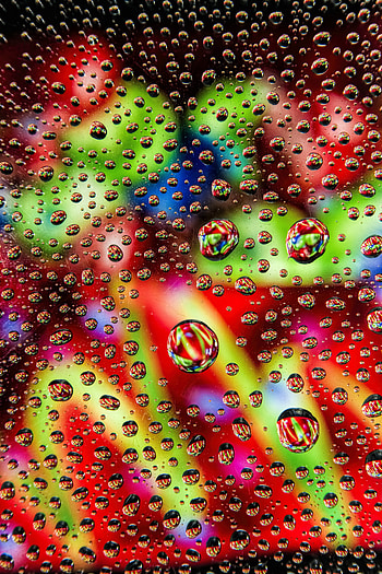 Bubbles, Drops, Macro, Multicolored, Motley, Liquid, Surface HD phone wallpaper