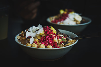 Food, Berries, Nuts, Salad HD wallpaper