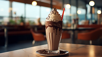 Decadent Chocolate Milkshake - Creamy Delight Background, Chocolate Milkshake, food, milkshake HD wallpaper