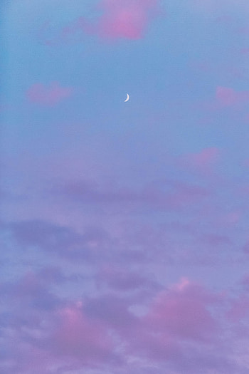 Nature, Sky, Clouds, Moon, Minimalism HD phone wallpaper
