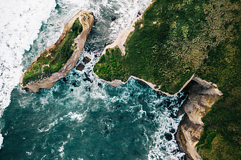 Nature, Sea, Rocks, View From Above, Island, Surf HD wallpaper