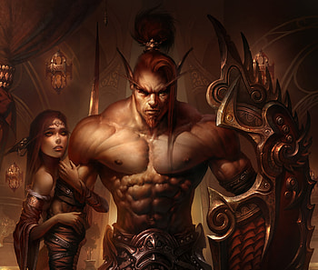 Elf Warrior, artwork, fantasy HD wallpaper