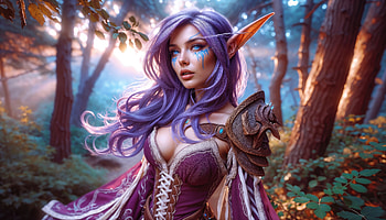 Verdant Grace Elf Girl Among The Trees, elf, fantasy-girls, digital-art, artist, artwork, deviantart HD wallpaper