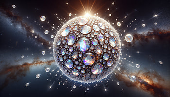 Sparkling Cosmic Gemstones, cosmos, crystal, Abstract, space, light HD wallpaper