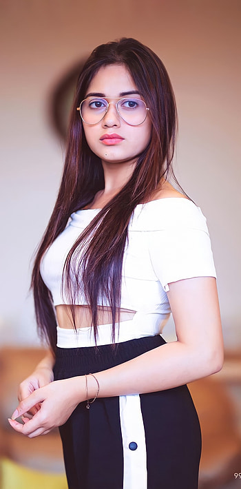 jannat zubair, glasses, actress, lip, cute HD phone wallpaper