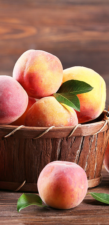 Delectable peach food, Savory flavors, Gastronomic pleasure, Fruity goodness HD phone wallpaper