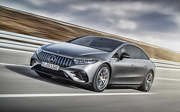 2022, Mercedes-AMG EQS53, , front view, exterior, new silver EQS53, electric cars, German cars, Mercedes-AMG HD wallpaper