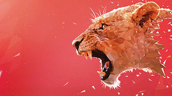 3D lion artwork, Stunning realism, Captivating presence, Digital masterpiece HD wallpaper
