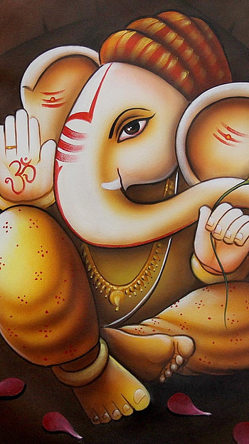 Shri Ganesh, Beautiful Painting HD phone wallpaper