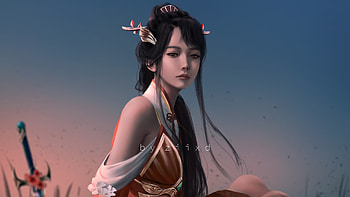 Odette, zii xd, ziixd, art, fantasy, asian, girl HD wallpaper