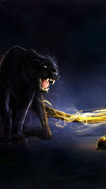 Obsidian Roar - Black Panther , Animal HD phone wallpaper