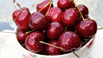 Sweet Cherry, Food, Berries, Plate, Ripe HD wallpaper